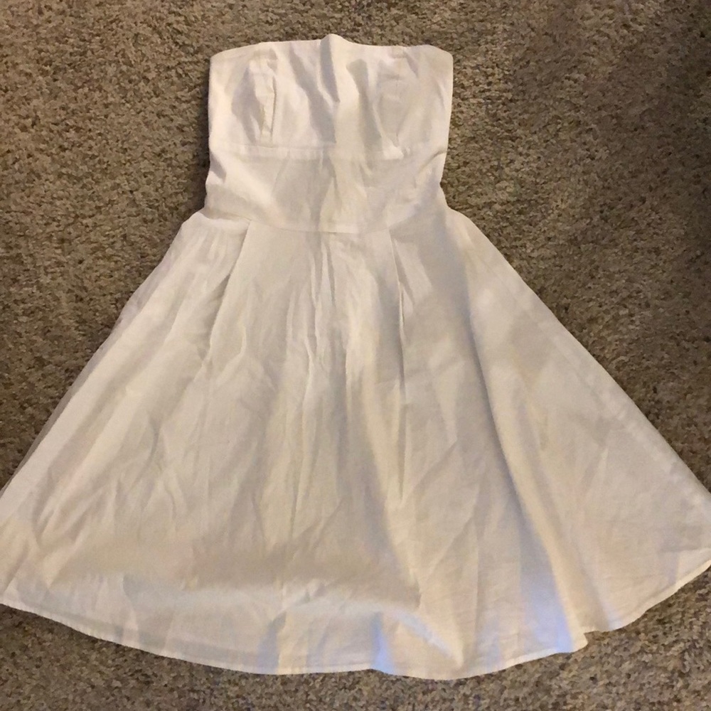 Strapless flare dress